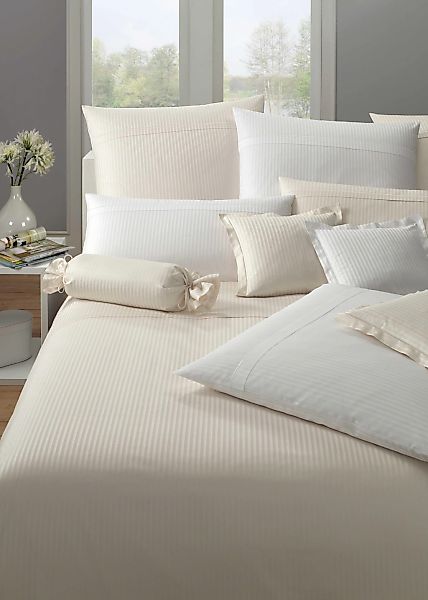 Elegante Bettwäsche "Milano" 2 Stk. tlg. mit feinen Streifen günstig online kaufen