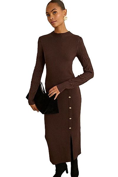 Love & Roses Midikleid Love & Roses Langärmliges Strickkleid in Midilänge ( günstig online kaufen