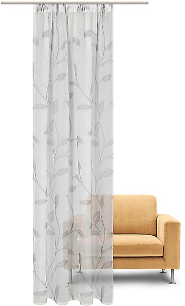 Gerster Gardine "Orsina" Kräuselband 1 Stk. tlg. Fertigschal - nature line günstig online kaufen