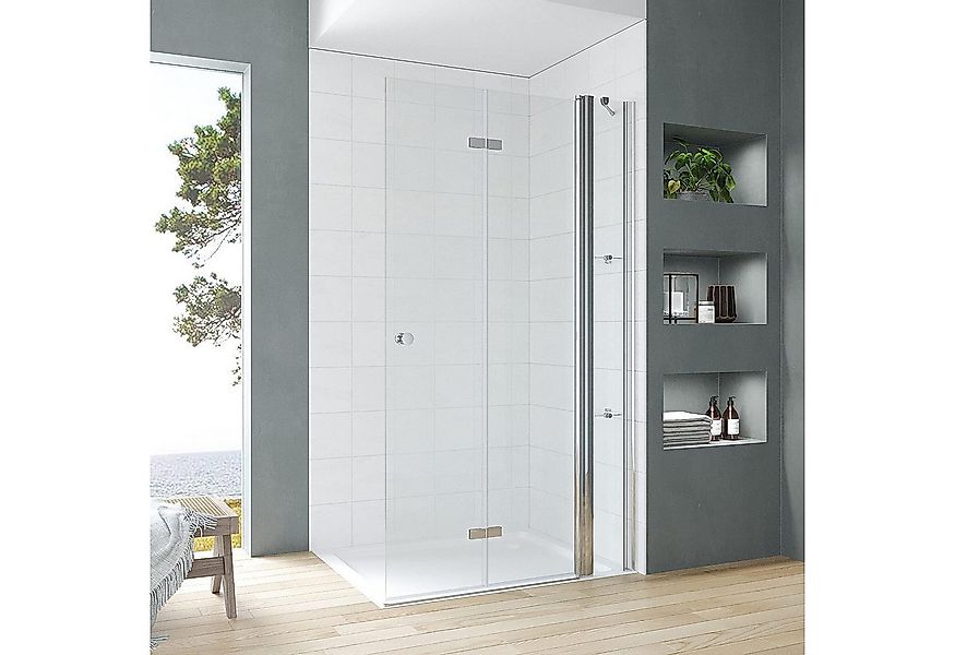 AQUABATOS Duschwand Walk in Dusche Duschwand Duschabtrennung faltbar Falttü günstig online kaufen