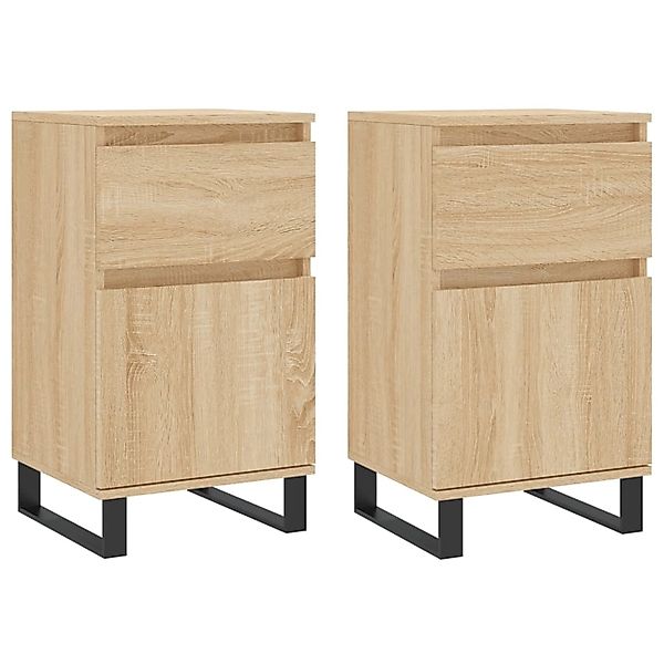 vidaXL Sideboards 2 Stk Sonoma-Eiche 40x35x70 cm Holzwerkstoff 831171 günstig online kaufen