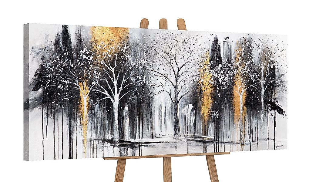 YS-Art Gemälde Leinwandbild, Wald, Ruhe, Entspannung, günstig online kaufen