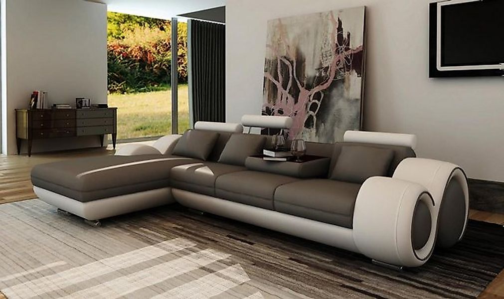 Xlmoebel Ecksofa Sofa Couch mit Ledersitzen und multifunktionalen Polstern günstig online kaufen