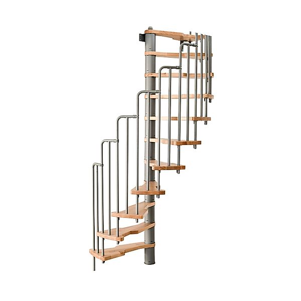 Minka Spindeltreppe Metallica Buche Grau 130 cm günstig online kaufen