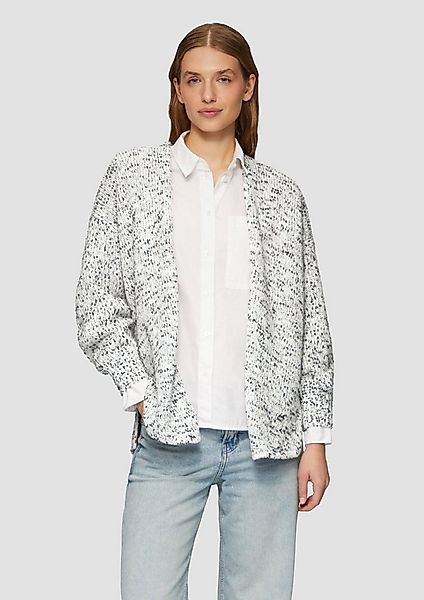 s.Oliver Cardigan Strickjacke Melierter Cardigan mit weiten Ärmeln im Relax günstig online kaufen