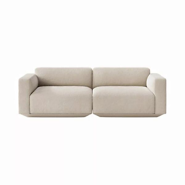 Sofa Develius A textil beige / 3-Sitzer - L 220 cm - &tradition - Beige günstig online kaufen