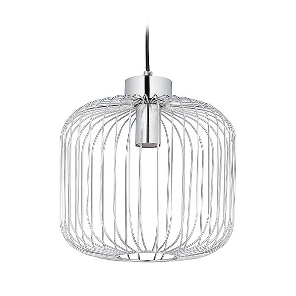 relaxdays Pendelleuchte Hängelampe Metall silber günstig online kaufen