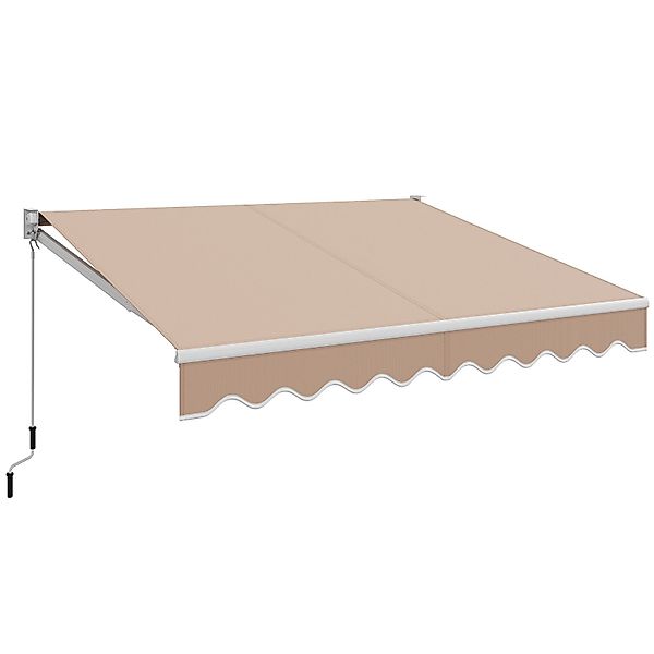 COSTWAY Gelenkarmmarkise mit Aluminiumrahmen & -kurbel, günstig online kaufen