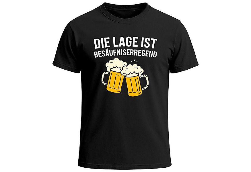 MoonWorks Print-Shirt Herren T-Shirt für das Oktoberfest Die Lage ist besäu günstig online kaufen