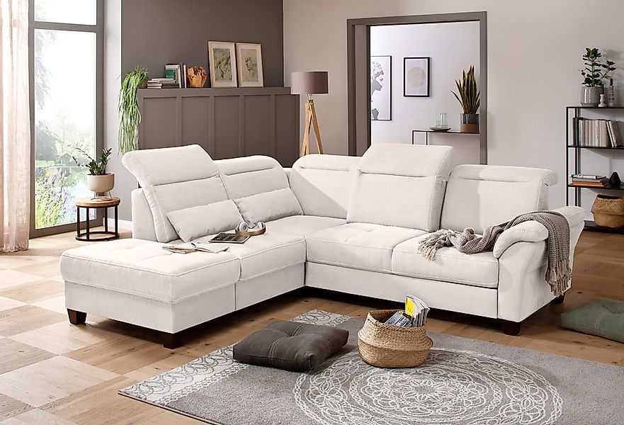 Home affaire Ecksofa »Solvei L-Form«, wahlweise auch mit Kopfteilverstellun günstig online kaufen