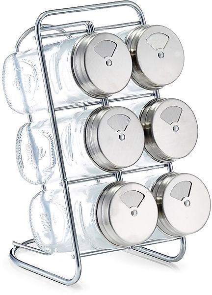 Zeller Present Gewürzregal Gewürzständer-Set, 7-tlg., Glas/Edelstahl günstig online kaufen