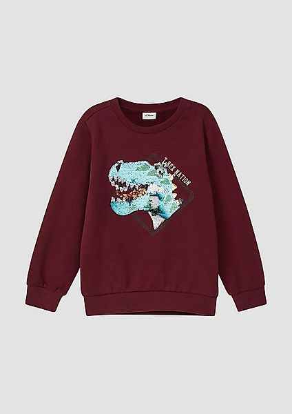 s.Oliver Sweatshirt Sweatshirt Sweatshirt mit Wendepailletten mit kuschelig günstig online kaufen