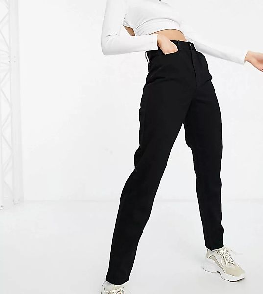 Missguided Tall – Riot – Mom-Jeans mit hohem Bund in Schwarz günstig online kaufen