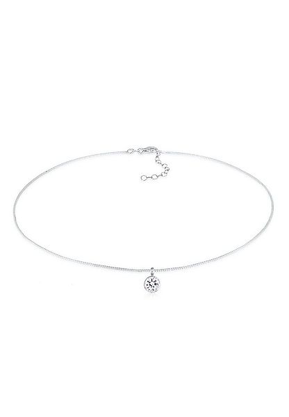 Elli Choker Solitär Venezianerkette 925 Silber, mit Kristallen von Swarovsk günstig online kaufen