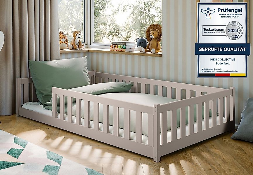 Kids Collective Kinderbett Bodenbett Bett mit Rausfallschutz & Lattenrost M günstig online kaufen