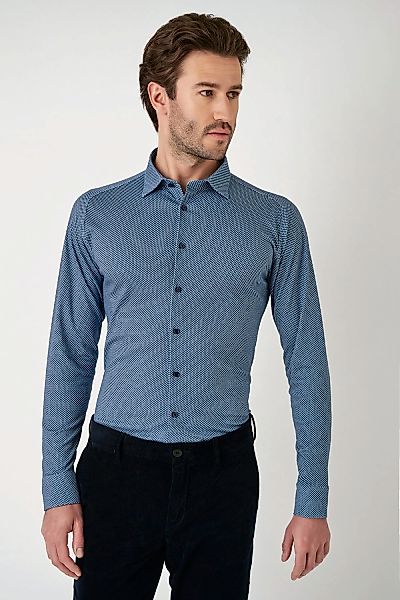 DESOTO Langarmhemd "Jerseyhemd Casual Kent", Mit Rundhalsausschnitt günstig online kaufen