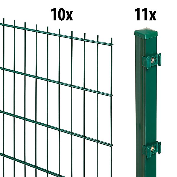 GARDEN 'N' MORE Doppelstabmattenzaun Standard, (21-St), günstig online kaufen