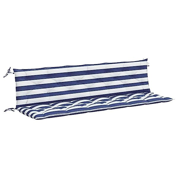 vidaXL Gartenbank-Auflagen 2 Stk Blau&Weiß Gestreift 200x50x7cm Stoff 36174 günstig online kaufen