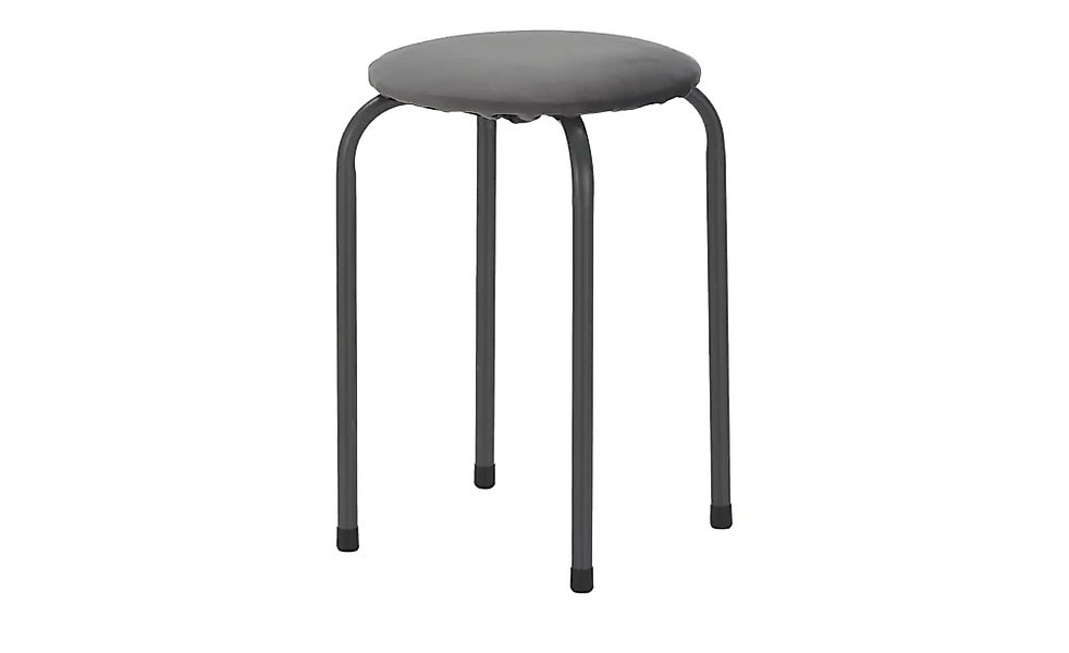 Hocker  stapelbar Giovanni ¦ grau ¦ Maße (cm): B: 30 H: 45 T: 30.0 Polsterm günstig online kaufen
