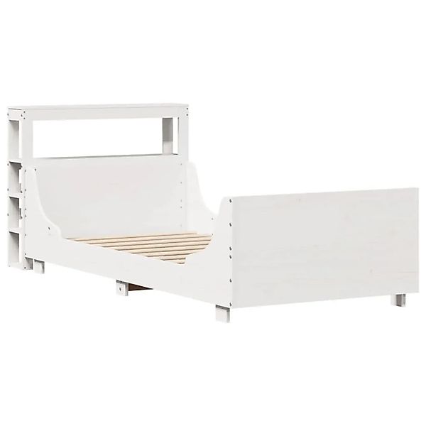 vidaXL Massivholzbett ohne Matratze Weiß 75x190 cm Kiefernholz 3306484 günstig online kaufen