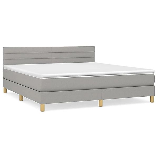 vidaXL Boxspringbett mit Matratze Hellgrau 180x200 cm Stoff1373195 günstig online kaufen