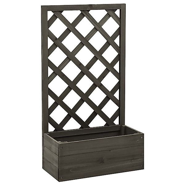 DOTMALL Blumenkasten Garten-Spalier mit Blumenkasten Grau günstig online kaufen
