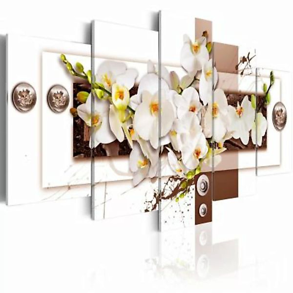 artgeist Wandbild Flowery Installation braun/weiß Gr. 200 x 100 günstig online kaufen