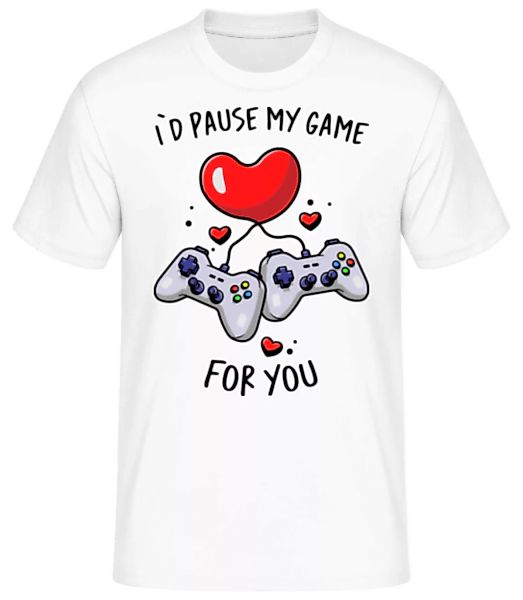 I'd Pause My Game · Männer Basic T-Shirt günstig online kaufen