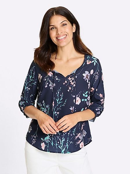 Sieh an! Klassische Bluse Tunikabluse 3/4-Arm günstig online kaufen