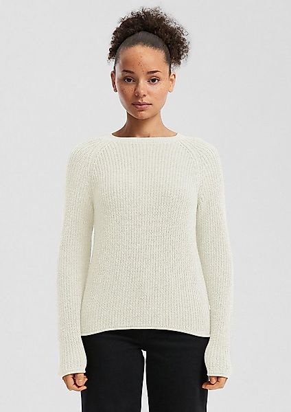 QS Longpullover Strickpullover Melierter Strickpullover mit Raglanärmeln günstig online kaufen