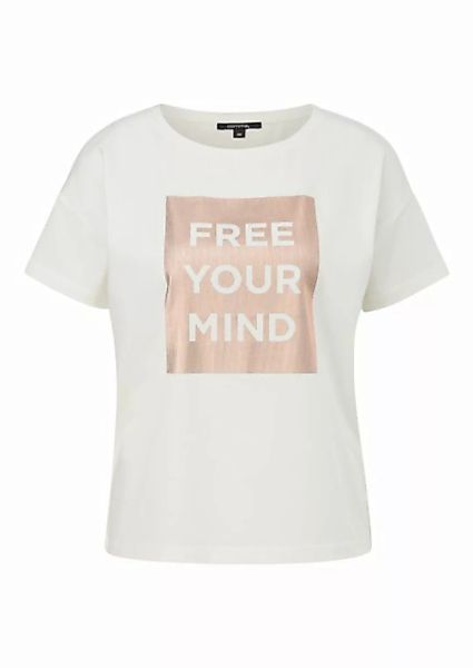 Comma Kurzarmshirt T-Shirt mit Frontprint im Boxy Cut Artwork günstig online kaufen