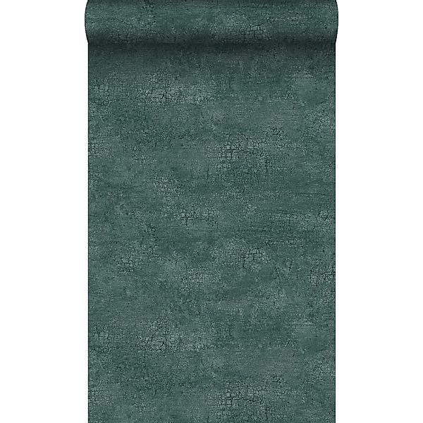 Origin Wallcoverings Tapete Naturstein mit Craquelé-Effekt Smaragdgrün 53 c günstig online kaufen