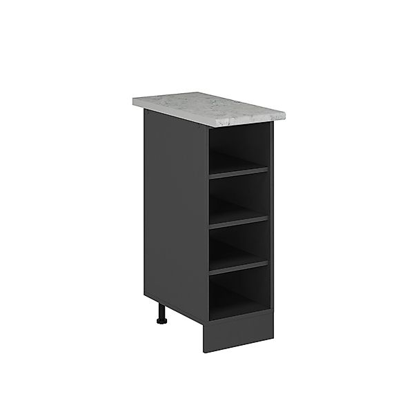 Vicco Küchenregal R-Line Offener Küchenschrank Anthrazit 30 cm AP Marmor günstig online kaufen