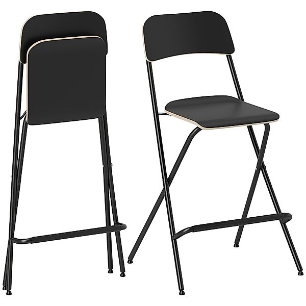 HOMCOM Barhocker Klapphocker mit Rückenlehne Stahlrahmen günstig online kaufen