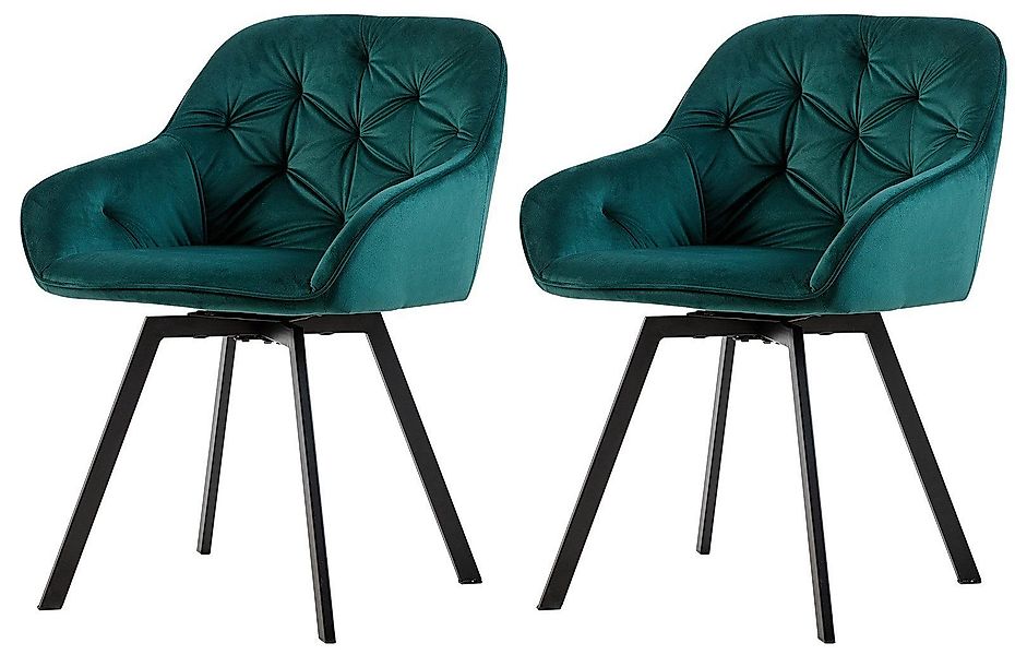 Ofcasa Esszimmerstuhl Drehstuhl (2er Set), Samt günstig online kaufen