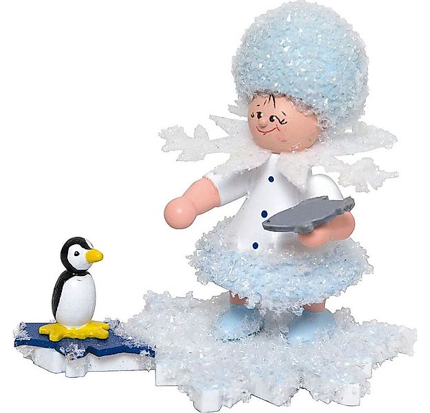 Kuhnert Dekofigur Schneeflöckchen mit Pinguin (5cm) von Drechslerei Kuhnert günstig online kaufen