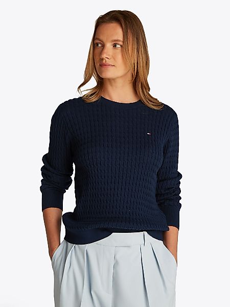 Tommy Hilfiger Rundhalspullover CO CABLE C-NK günstig online kaufen
