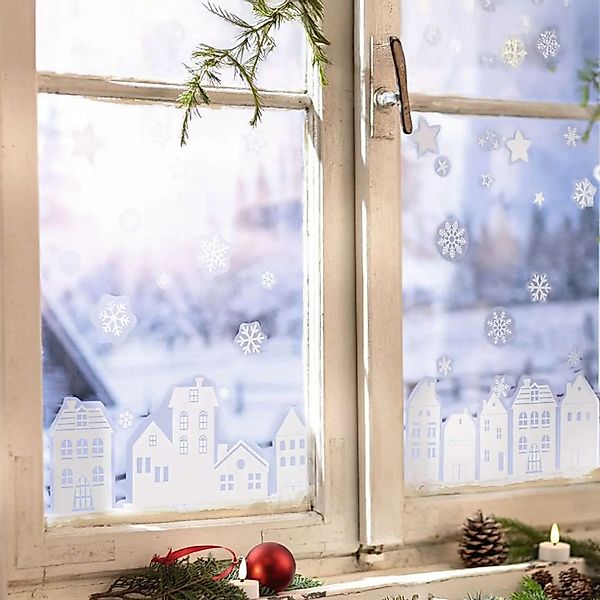 Home-trends24.de Fenstersticker Fenstersticker Häuser Fenster Deko günstig online kaufen