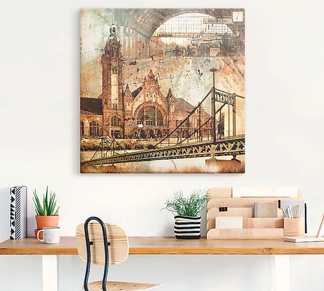 Artland Wandbild "Krefeld Skyline Abstrakte Collage", Gebäude, (1 St.), als günstig online kaufen