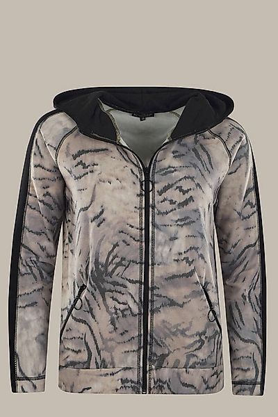 Hajo Kurzjacke Damen Sweatjacke bedruckt mit Kapuze "JOY OF Life Weekend" günstig online kaufen