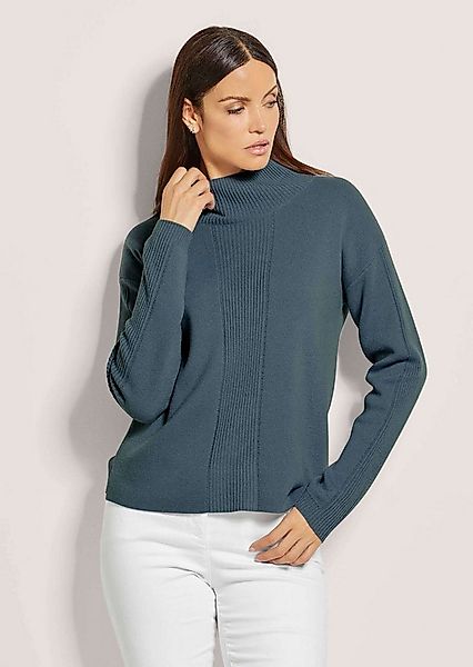 MADELEINE Strickpullover Kaschmir-Pullover mit Pointelle-Muster Pullover mi günstig online kaufen