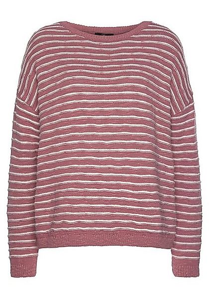 Mavi Rundhalspullover MESA Stripe Sweater Pulli Oversize look mit Rundhalsa günstig online kaufen