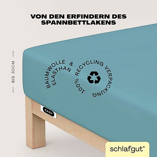Schlafgut Spannbettlaken "EASY JERSEY ELASTHAN Bettlaken, 170 g/m², 95% Bau günstig online kaufen
