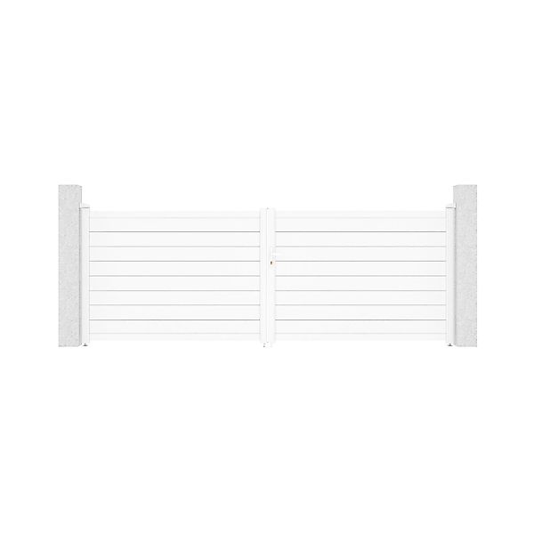 Casanoov Flügeltor Elektrisch Eiger 400x140cm Weiß & Drehtorantrieb Hicker günstig online kaufen