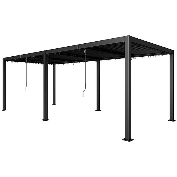 Outsunny Bioklimatische Pergola 3 x 6 m, Gartenpergola im Freien mit verste günstig online kaufen