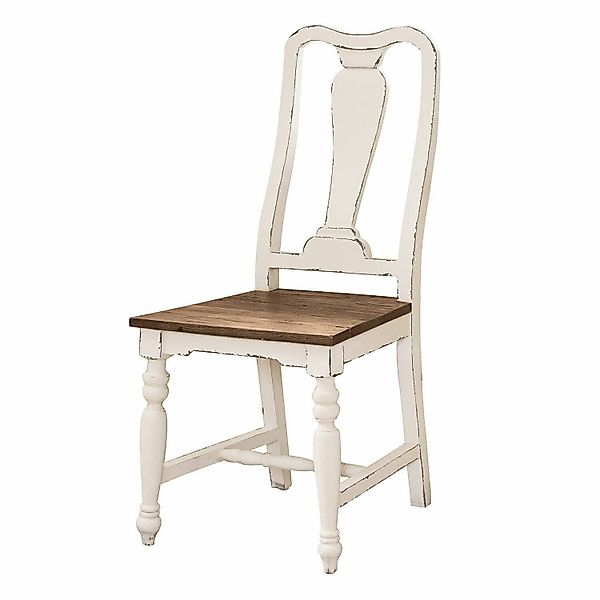 Mirabeau Esszimmerstuhl Stuhl Harry weiß/braun günstig online kaufen