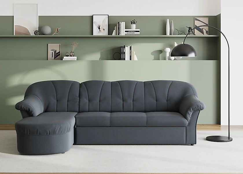 DOMO collection Ecksofa "Pegnitz, elegante Rückensteppung, kompakte Stellma günstig online kaufen