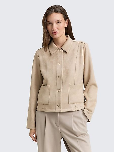 TOM TAILOR Jackenblazer Blazer Regular Fit Jacke in Wildleder-Optik günstig online kaufen