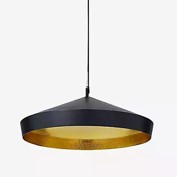 Tom Dixon Beat Flat Pendelleuchte LED, schwarz/Messing günstig online kaufen