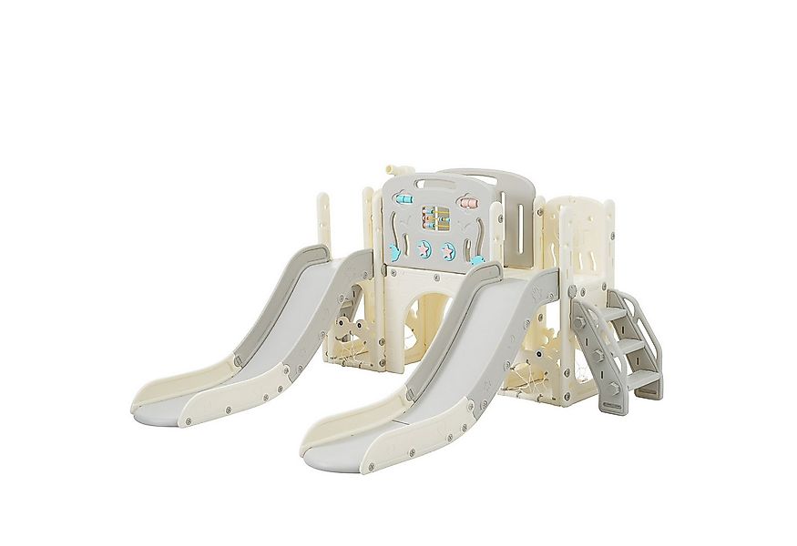 Merax Indoor-Rutsche Kinderrutsche mit Klettergerüst & Basketballkorb, (1-t günstig online kaufen